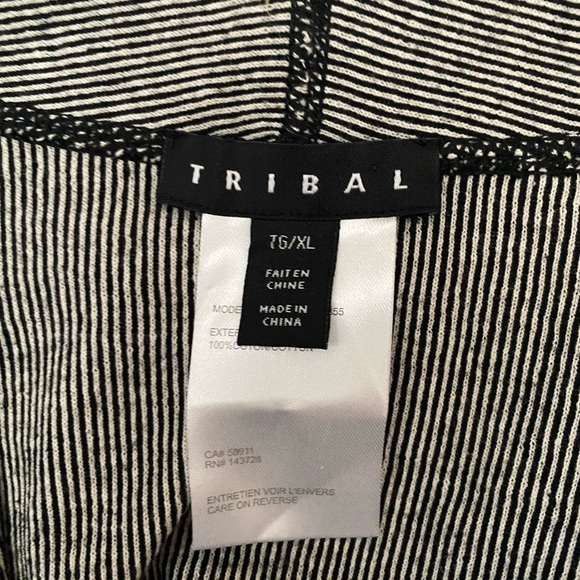 Tribal Spring blazer Jacket Cardigan black and white size 16 XL, 100% cotton - Picture 9 of 12